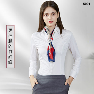 免烫竹炭纤维衬衫职业装衬衣高档女士工服定制5001nvchenyichangxiu