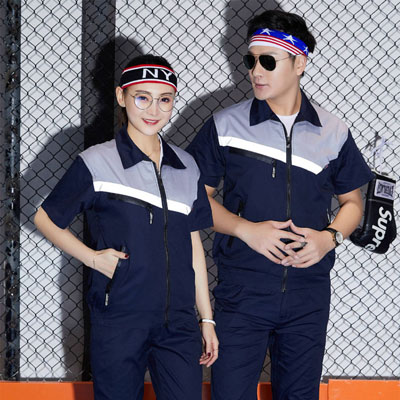 半袖工作服汽修車間工裝廠服定制