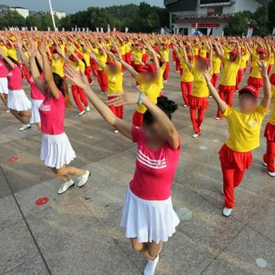 跳广场舞服装-广场舞T恤衫纯棉买家秀图案