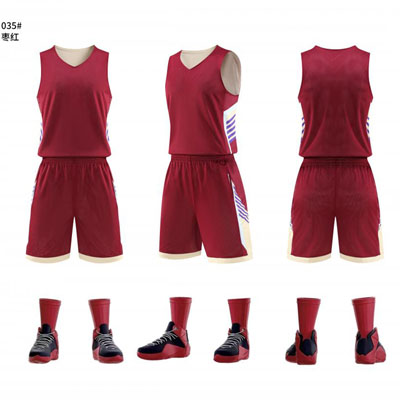 新款双面穿篮球服成人儿童款篮球服套装jianlisai0350290shuangmian