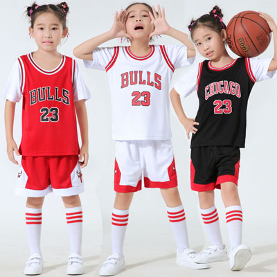 儿童篮球服装公牛23号球衣两件套jianlisai20gn款
