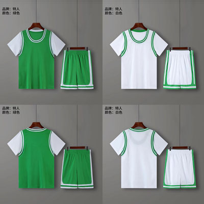 凱爾特人隊服球衣兒童球服-幼兒園小學生籃球服假兩件套裝jianlisaiteren016029