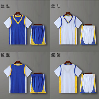 球衣球服兒童勇士隊球衣-幼兒園小學生籃球服假兩件套裝jianlisaiyongshi016029