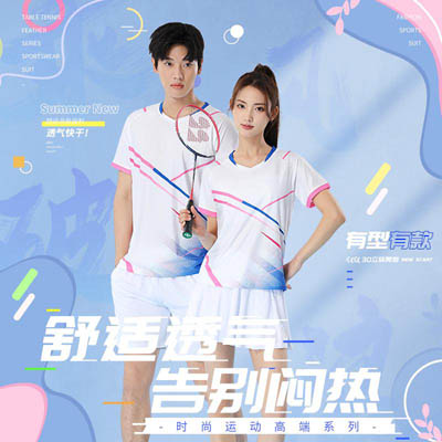 新品运动T恤-乒羽网球气排球服男女同款跑步服-跑团队服-运动健身休闲T恤jingyue1813030_2025新款比赛服