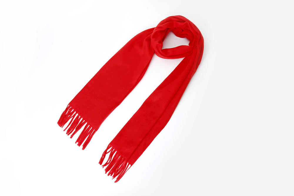 双面绒红围巾