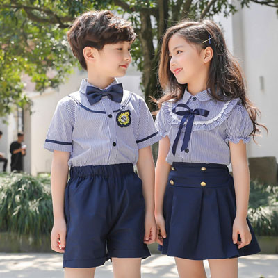 学生校服套装园服夏装衬衫两件套
