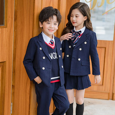 小學生西服四件套英倫風格班服